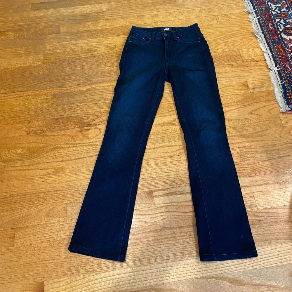Paige Bootcut Hourglass Jeans Size 24 Dark Blue